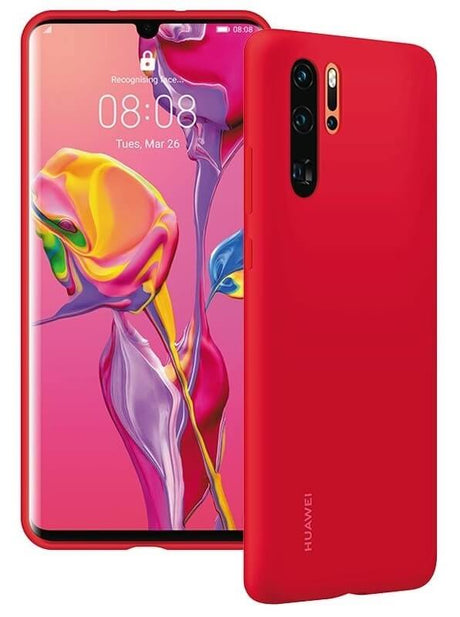 Оригинален Силиконов Калъф за Huawei P30 Pro Soft Silicone Case, Червен