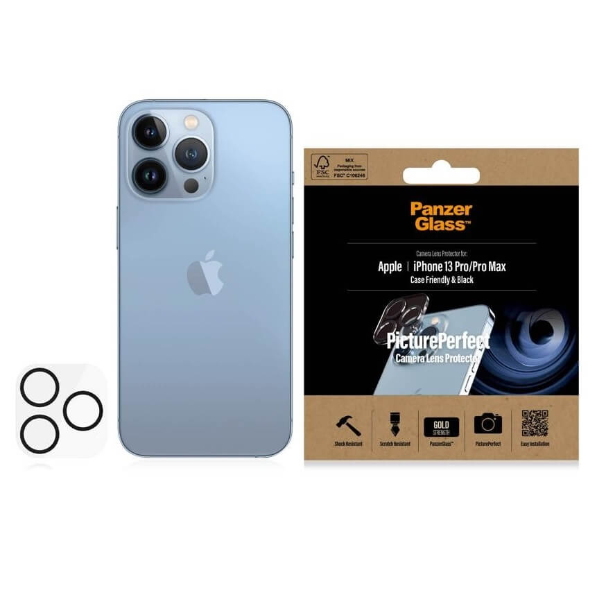 Протектор за Камерата на iPhone 13 Pro, PanzerGlass Cam Glass, Прозрачен (3)