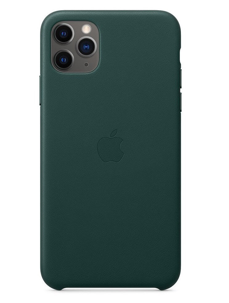 Оригинален Кожен Калъф за Apple iPhone 11 Pro Max, Leather Case MX0C2ZM/A, Зелен (2)