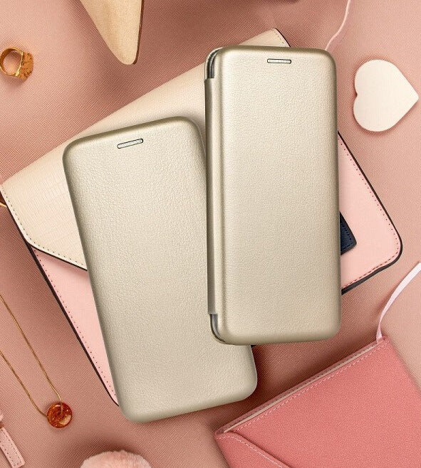 Кожен Калъф за Samsung A03S, Forcell Elegance Book Case, Златист (5)