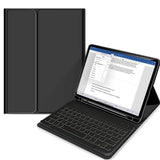 Калъф с Клавиатура за iPad 9/ 8/ 7 10.2", Bluetooth Keyboard Case, Черен