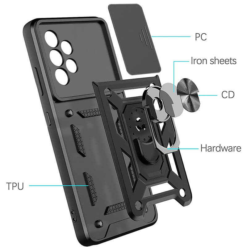 Калъф с Предпазител за Камера и Стойка за Samsung A13 4G, Tech-Protect Kickstand Pro Case, Черен (5)