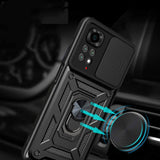 Калъф с Предпазител за Камера за Xiaomi Redmi Note 11, Tech-Protect Kickstand Pro Case, Черен (3)