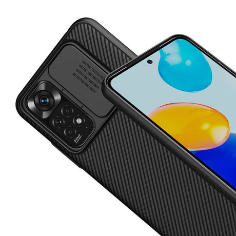 Калъф с Плъзгач за Камера за Xiaomi Redmi Note 11, Nillkin CamShield Case, Черен (2)