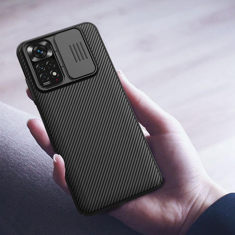 Калъф с Плъзгач за Камера за Xiaomi Redmi Note 11, Nillkin CamShield Case, Черен (4)