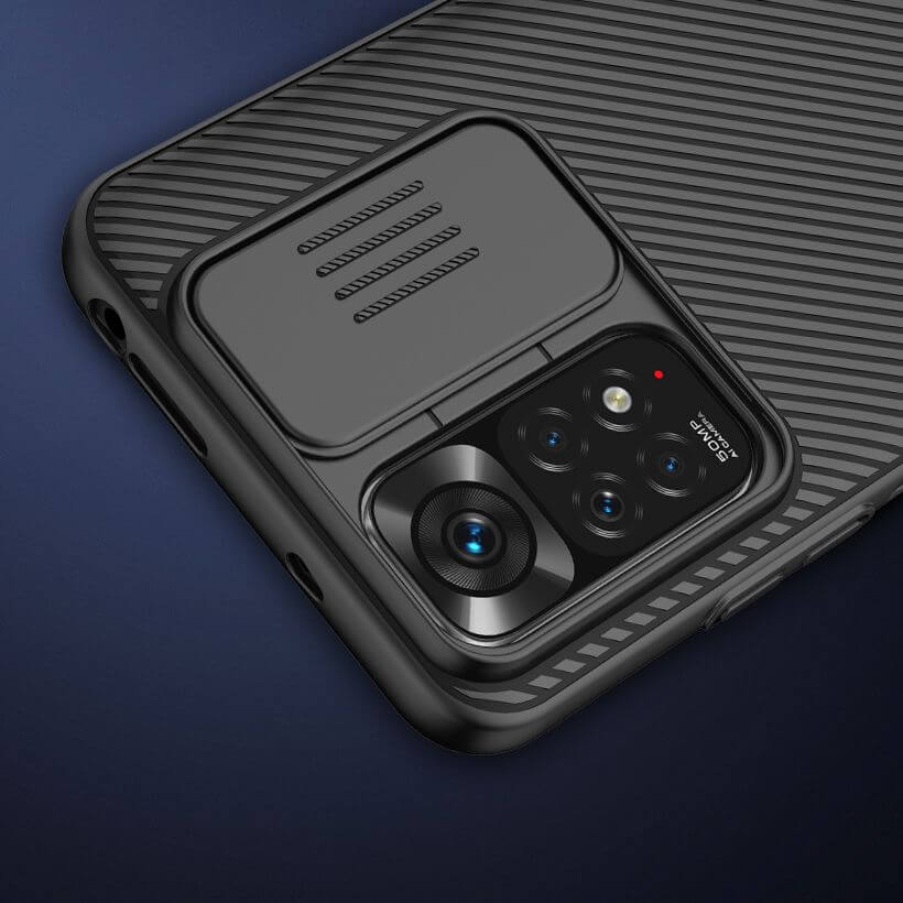 Калъф с Плъзгач за Камера за Xiaomi Redmi Note 11, Nillkin CamShield Case, Черен (7)
