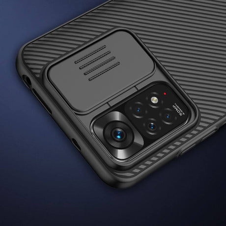 Калъф с Плъзгач за Камера за Xiaomi Redmi Note 11, Nillkin CamShield Case, Черен (7)