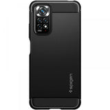 Противоударен Калъф за Xiaomi Redmi Note 11, Spigen Rugged Armor Case, Черен (2)