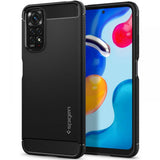 Противоударен Калъф за Xiaomi Redmi Note 11, Spigen Rugged Armor Case, Черен