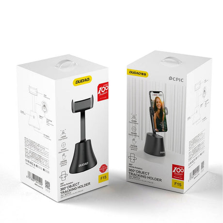 Поставка за Телефон със Следене на Лицето, Dudao 360° Gimbal, Черен (5)