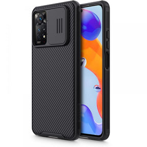 Калъф с Плъзгач за Камера за Xiaomi Redmi Note 11 Pro, Nillkin CamShield Case, Черен
