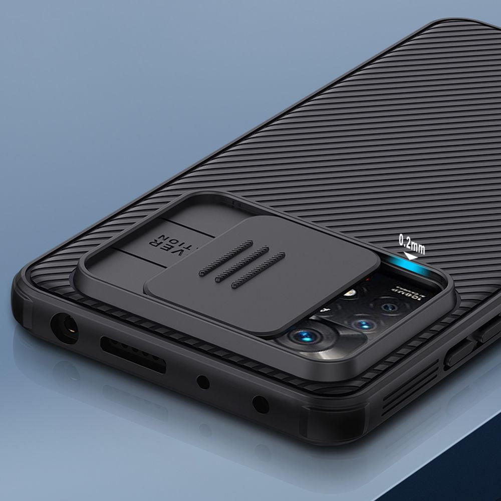 Калъф с Плъзгач за Камера за Xiaomi Redmi Note 11 Pro, Nillkin CamShield Case, Черен (2)