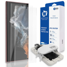 Стъклен Протектор за Samsung S22 Ultra, Whitestone Dome UV Glass x2, Прозрачен