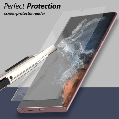 Стъклен Протектор за Samsung S22 Ultra, Whitestone Dome UV Glass x2, Прозрачен (3)