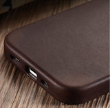 Magsafe Калъф от Естествена Кожа за iPhone 13 Pro, iCarer CH Leather Case, Кафяв (5)