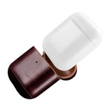 Кожен Калъф за Apple Airpods 2, iCarer Oil Wax Leather Case, Кафяв (4)