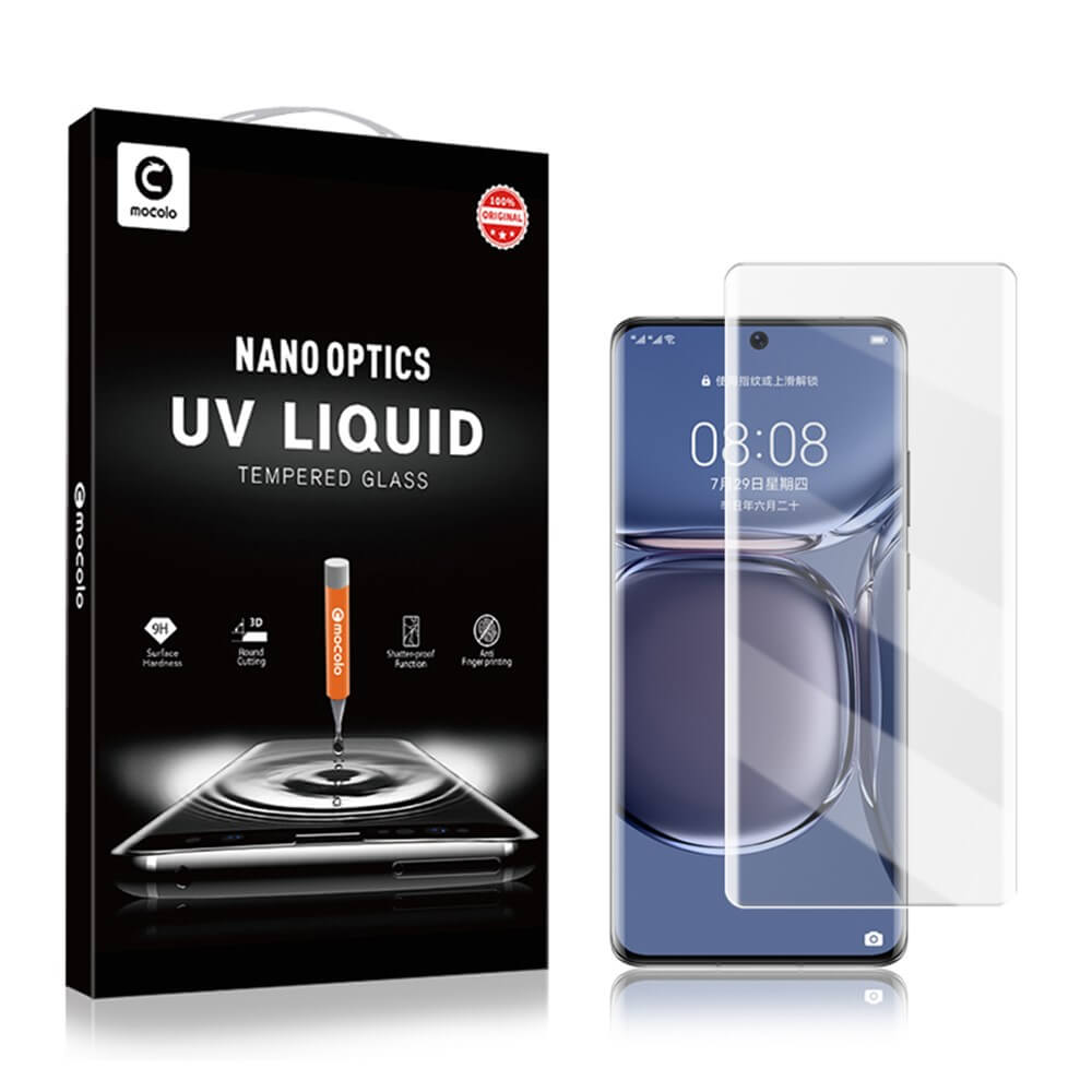 Стъклен Протектор с UV лепило за Huawei P50 Pro, Mocolo UV 5D Glass, Прозрачен (8)