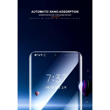 Стъклен Протектор с UV лепило за Huawei P50 Pro, Mocolo UV 5D Glass, Прозрачен (4)