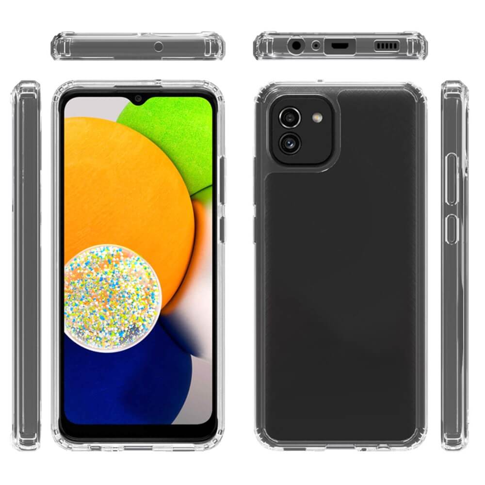 Противоударен Калъф за Samsung A03, Hybrid Clear Case, Прозрачен (6)