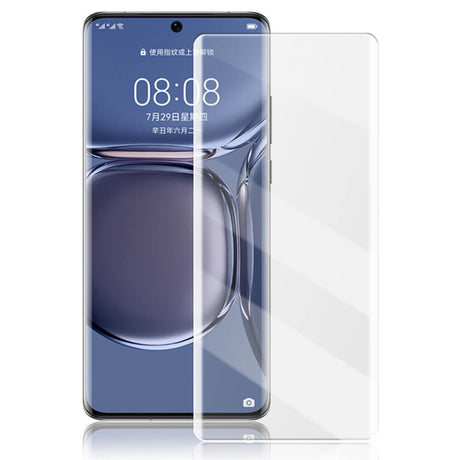 Стъклен Протектор с UV лепило за Huawei P50 Pro, Mocolo UV 5D Glass, Прозрачен