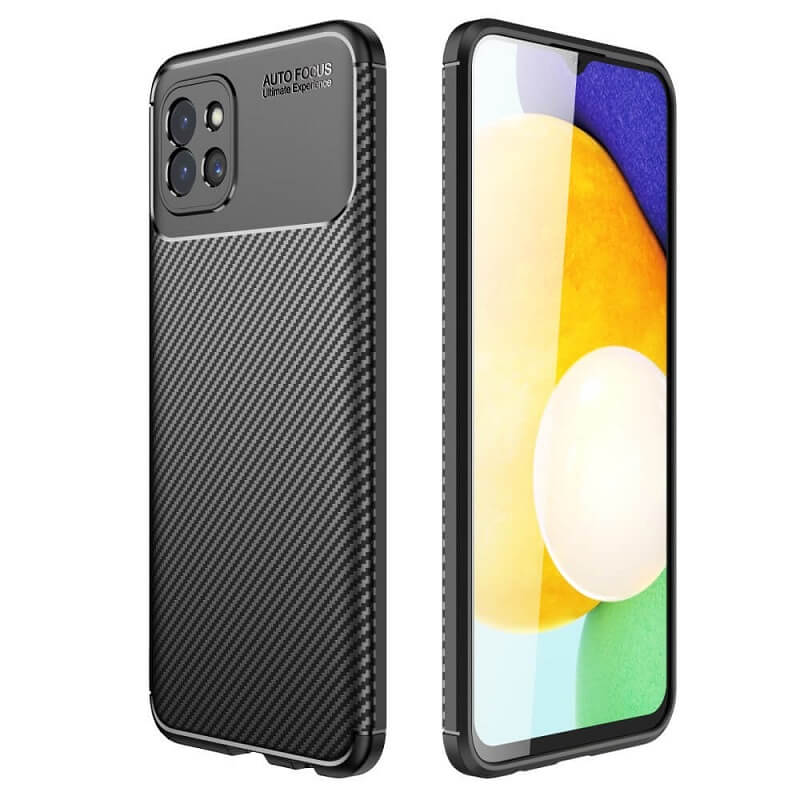 Силиконов Калъф за Samsung A03, New Carbon Case, Черен