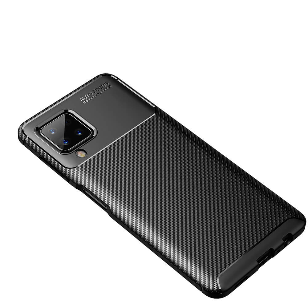 Силиконов Калъф за Samsung A12, New Carbon Case, Черен (5)