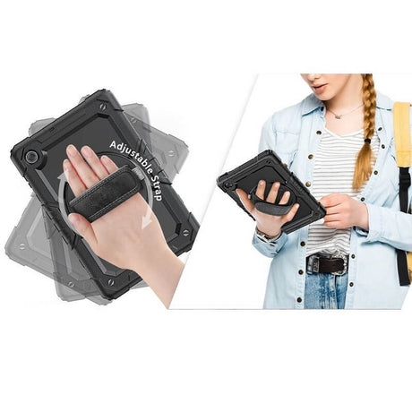 Калъф с Дръжка за Samsung Tab A8 10.5, Tech-Protect Solid360 Case, Черен (5)