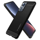 Противоударен Калъф за Xiaomi 12-12X, Spigen Rugged Armor Case, Черен (4)