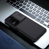 Калъф с Плъзгач за Камера за Xiaomi Poco F4, Nillkin CamShield Case, Черен (5)