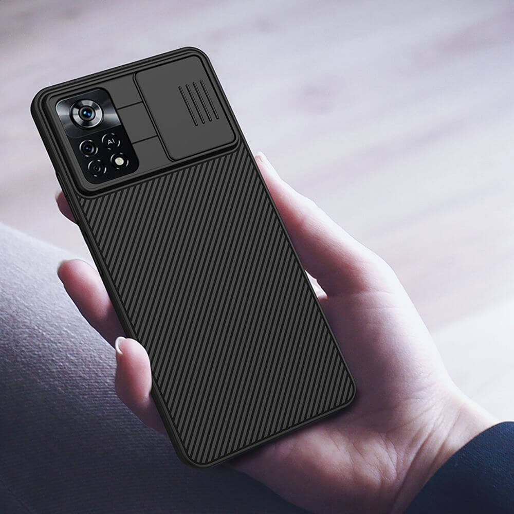 Калъф с Плъзгач за Камера за Xiaomi Poco X4 Pro 5G, Nillkin CamShield Case, Черен (5)