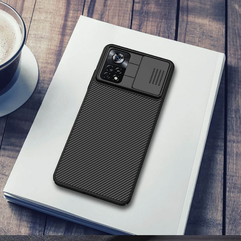 Калъф с Плъзгач за Камера за Xiaomi Poco X4 Pro 5G, Nillkin CamShield Case, Черен (7)