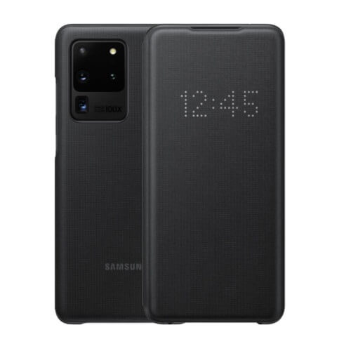 Оригинален Активен Калъф за Samsung S20 Ultra Led View Cover Book Case EF-NG988PBEGEU, Черен (4)