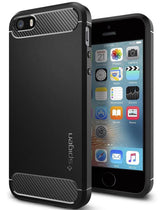Противоударен Калъф за iPhone SE-5S-5, Spigen Rugged Armor Case, Черен (2)