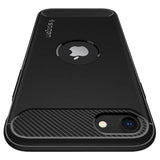 Противоударен Калъф за iPhone SE 2022-2020 8-7, Spigen Rugged Armor Case, Черен (5)
