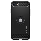 Противоударен Калъф за iPhone SE 2022-2020 8-7, Spigen Rugged Armor Case, Черен