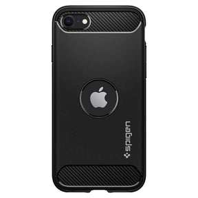 Противоударен Калъф за iPhone SE 2022-2020 8-7, Spigen Rugged Armor Case, Черен