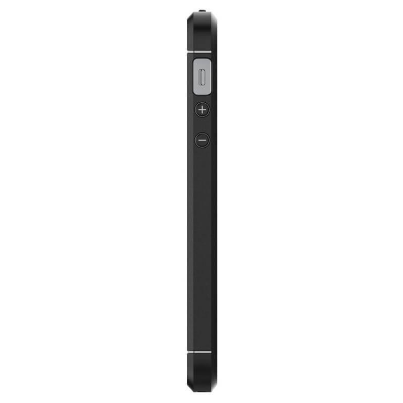 Противоударен Калъф за iPhone SE-5S-5, Spigen Rugged Armor Case, Черен (7)