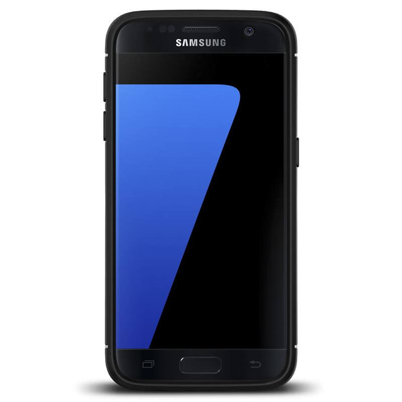 Противоударен Калъф за Samsung S7, Spigen Rugged Armor Case, Черен (4)