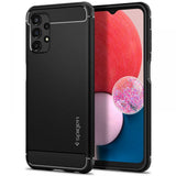 Противоударен Калъф за Samsung A13 4G, Spigen Rugged Armor Case, Черен (2)
