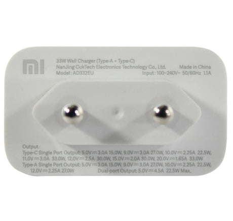 Оригинално Бързо Зарядно, Xiaomi 220v-33W USB-C/USB-A BHR4996GL, Бял (5)