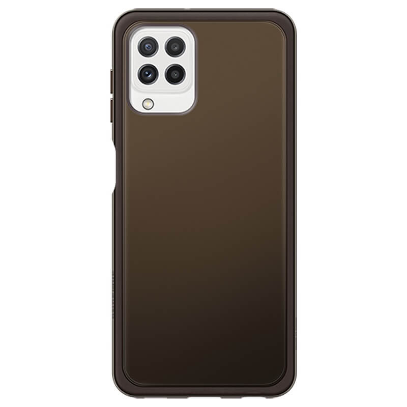 Оригинален Силиконов Калъф за Samsung A22 4G, Soft Clear Cover Case EF-QA225TBEGEU, Черен (3)