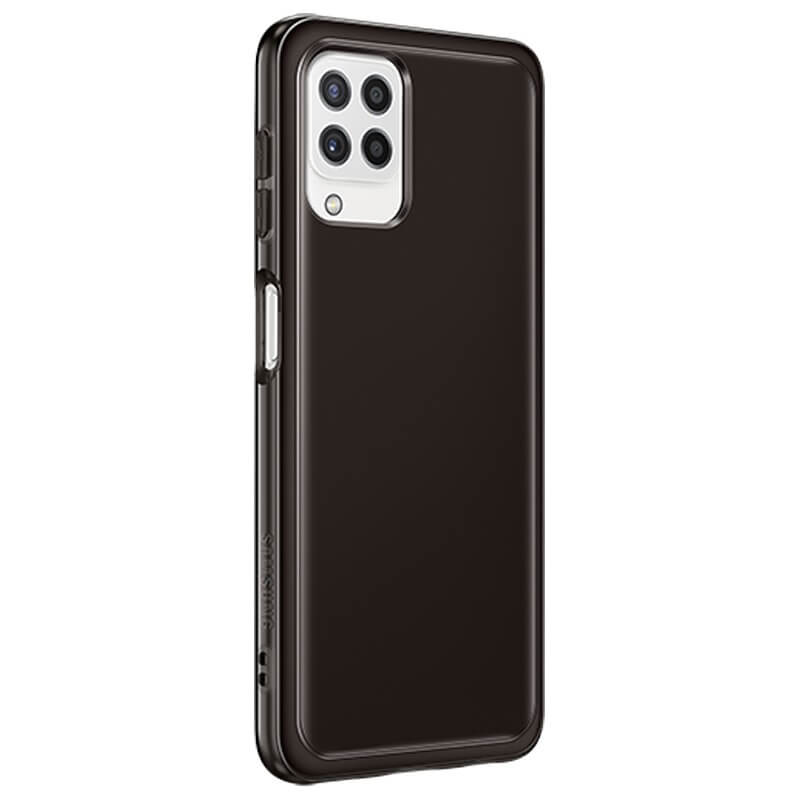 Оригинален Силиконов Калъф за Samsung A22 4G, Soft Clear Cover Case EF-QA225TBEGEU, Черен