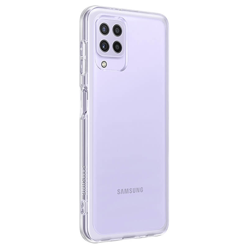 Оригинален Силиконов Калъф за Samsung A22 4G, Soft Clear Cover Case EF-QA225TTEGEU, Прозрачен