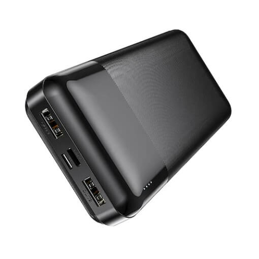 Външна Батерия с USB-C, Hoco J72A Power Bank 20000mAh, Черен