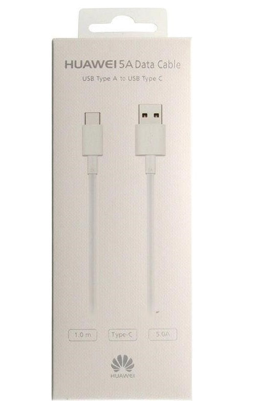 Оригинален USB-C Кабел за Huawei с Бързо Зареждане AP71 5A 1m, Бял