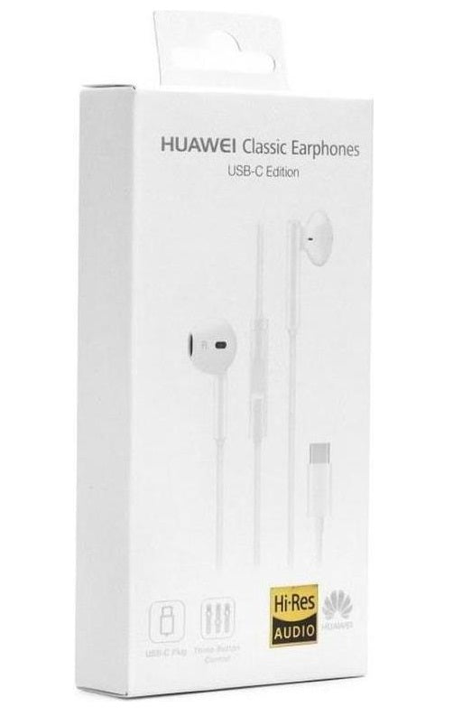 Оригинални Слушалки с USB-C за Huawei Handsfree USB-C CM33, Бял