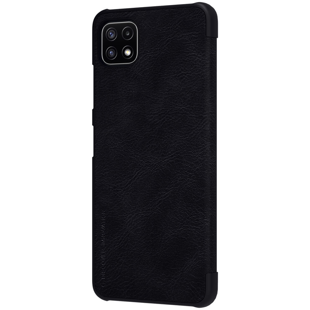 Калъф за Samsung A22 5G, Nillkin Qin Leather Book Case, Черен (2)