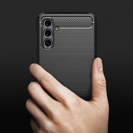 Защитен Калъф за Samsung A13 5G, Premium Carbon Case, Черен (3)