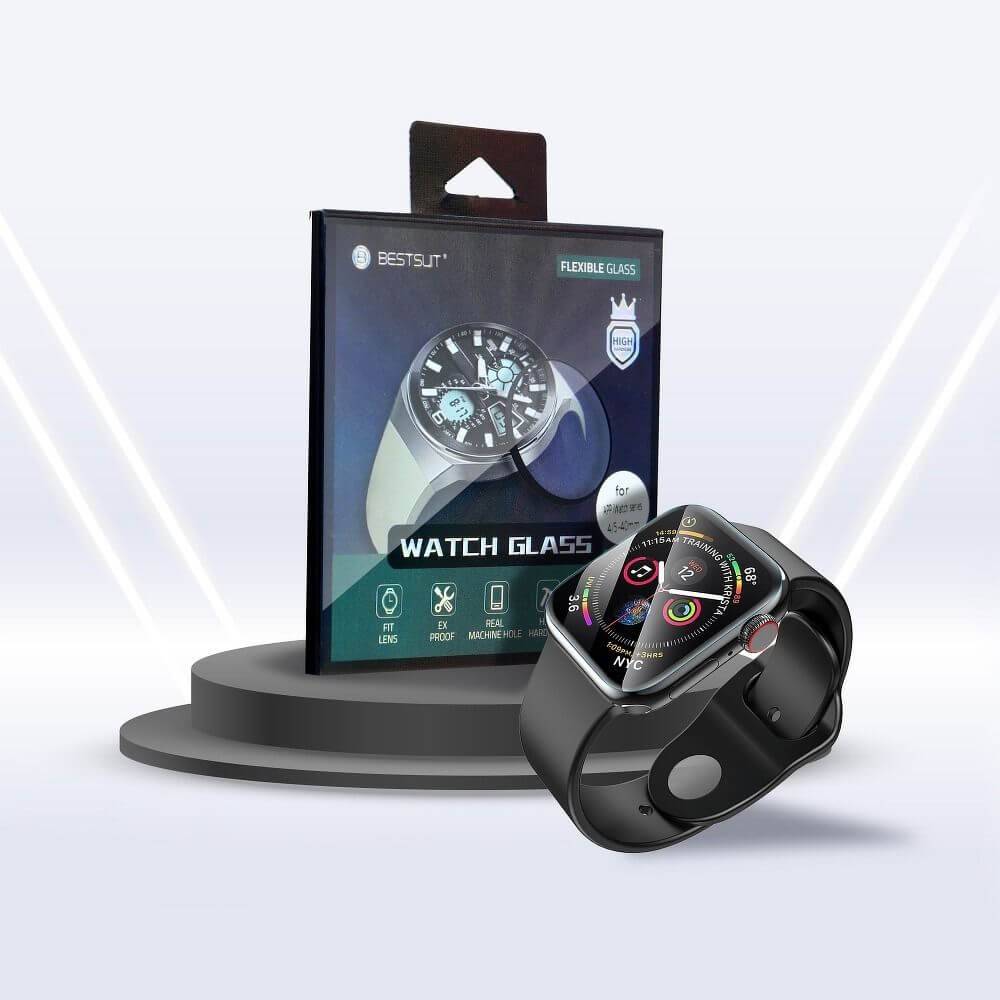 Протектор за Apple Watch 41mm, Bestsuit Flexy Glass, Прозрачен (3)