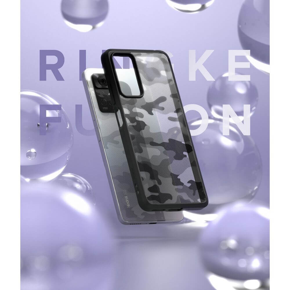 Противоударен Калъф за Xiaomi Redmi Note 11 Pro, Ringke Fusion Matte Camo, Черен (6)